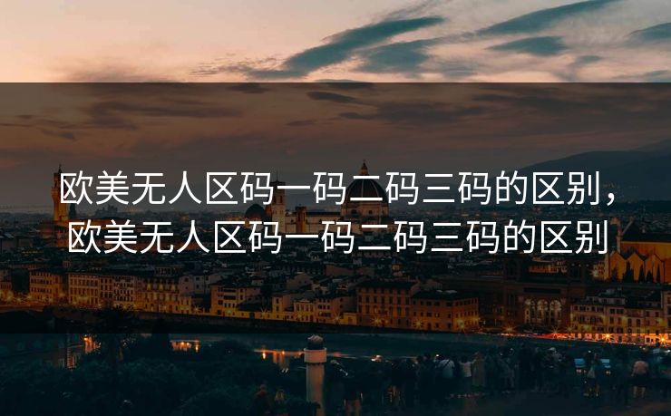 欧美无人区码一码二码三码的区别，欧美无人区码一码二码三码的区别
