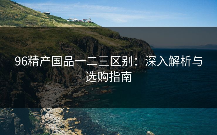 96精产国品一二三区别：深入解析与选购指南